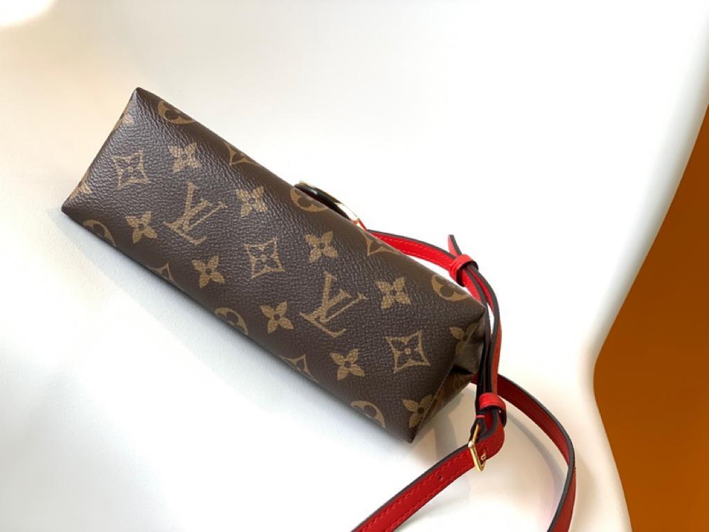 Louis Vuitton Locky Monogram Canvas Red For Women,  Shoulder And Crossbody Bags 7.9in/20cm Louis Vuitton M44322