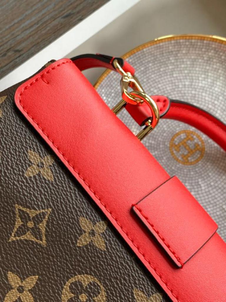 Louis Vuitton Locky Monogram Canvas Red For Women,  Shoulder And Crossbody Bags 7.9in/20cm Louis Vuitton M44322