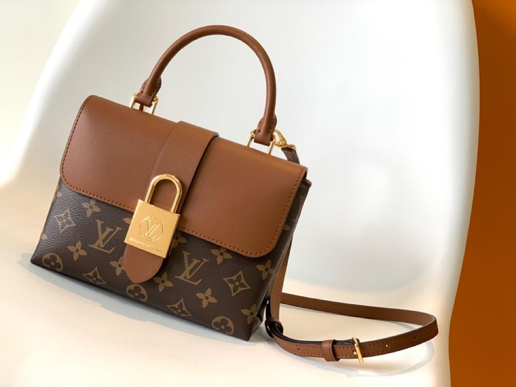 Louis Vuitton Locky Monogram Canvas Caramel Brown For Women, WomenÃƒÂ¢Ã¢â€šÂ¬Ã¢â€žÂ¢s Handbags, Shoulder And Crossbody Bags 7.9in/20cm Louis Vuitton M44654