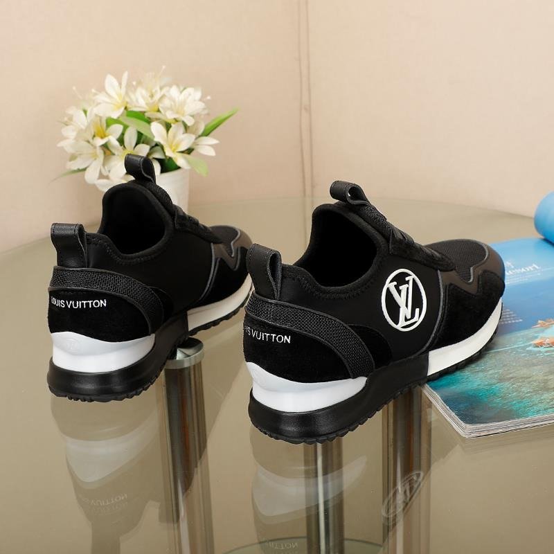 Louis Vuitton Run Away Sneaker Patent Black Canvas For Women Top Quality
