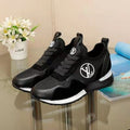 Louis Vuitton Run Away Sneaker Patent Black Canvas For Women Top Quality