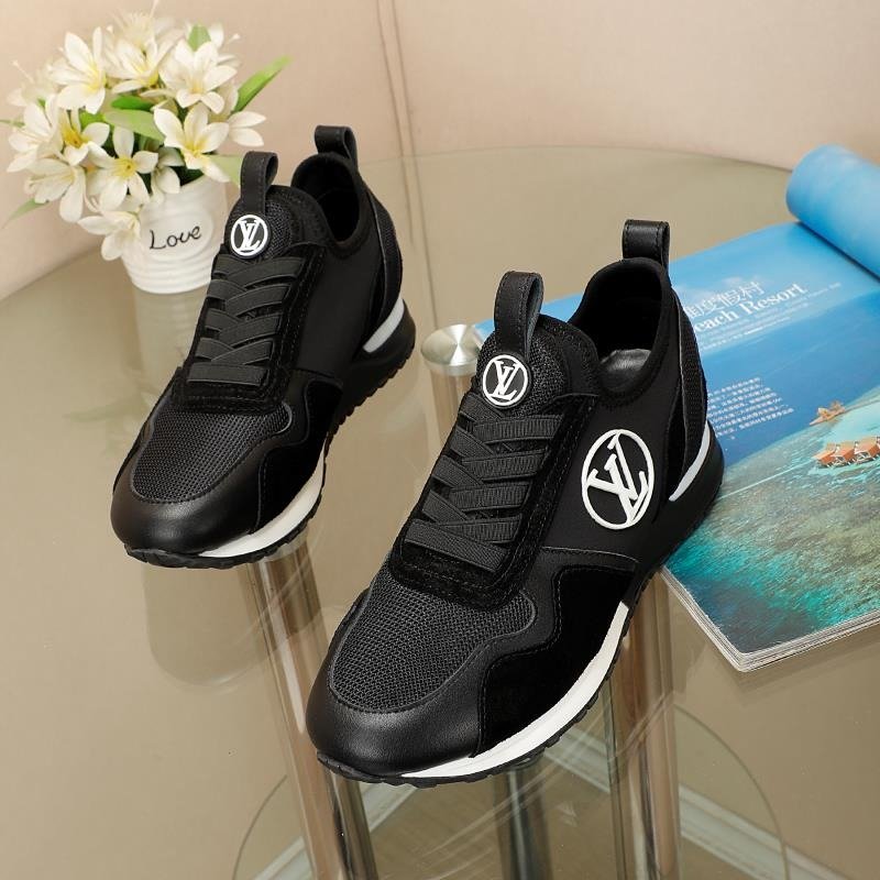 Louis Vuitton Run Away Sneaker Patent Black Canvas For Women Top Quality