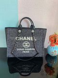 ChanelLarge Shopping Tote Bag Grey For Women, Women’s Handbag, Shoulder Bags 15in/38cm