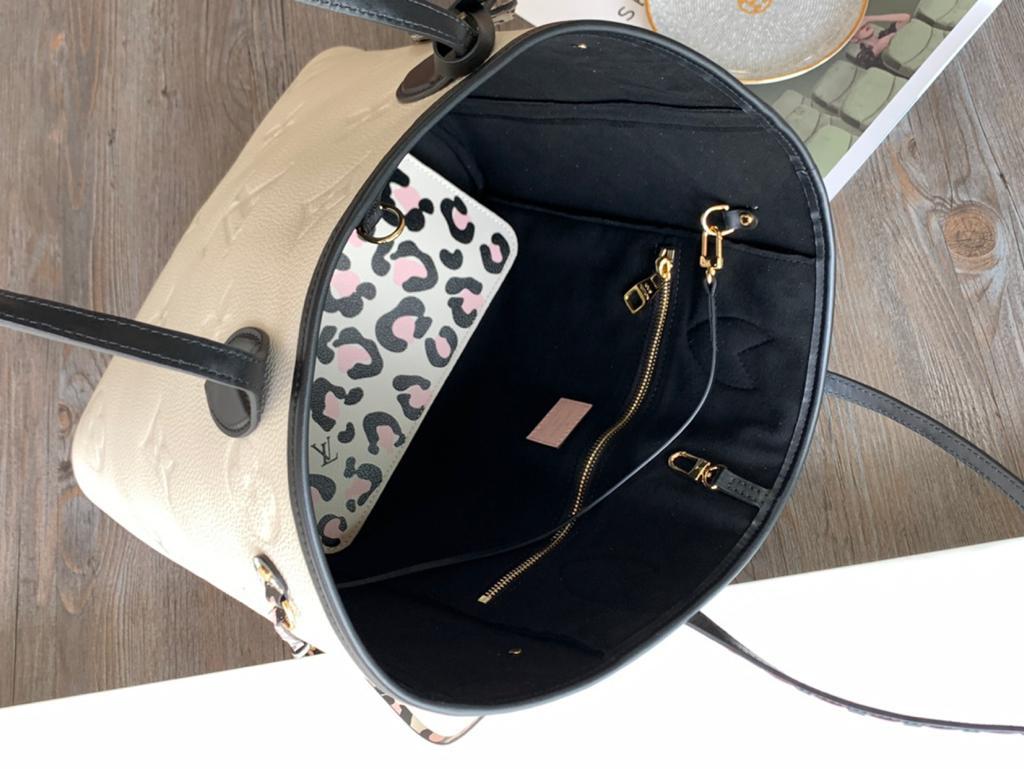 Louis Vuitton Neverfull MM Tote Bag Wild At Heart Monogram Empreinte Cream For Women,  Shoulder Bags 12.2in/31cm Louis Vuitton M58525