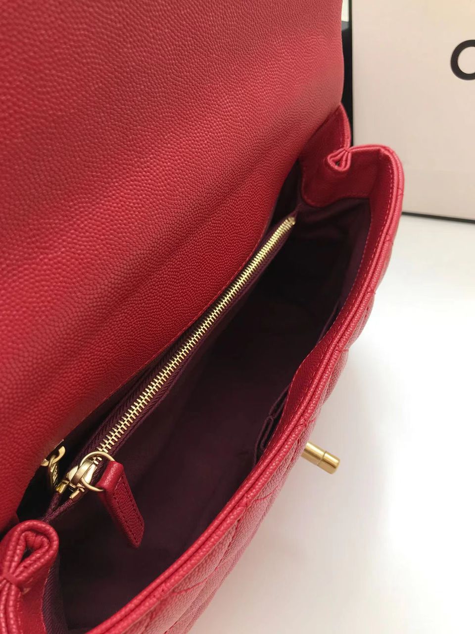 ChanelLarge GlamIap Bag With Top Handle Red For Women Handbags, Shoulder And Crossbody Bags 11in/28cm A92991