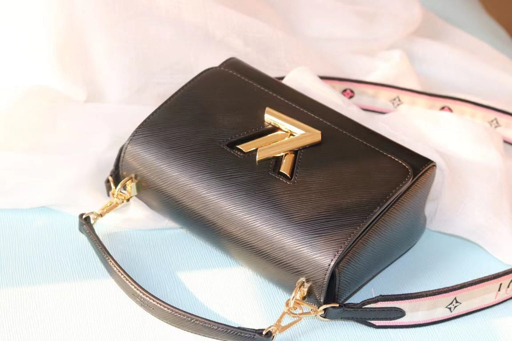 Louis Vuitton Twist MM Monogram Blossoms Black For Women,  Shoulder And Crossbody Bags 9.1in/23cm Louis Vuitton M57505