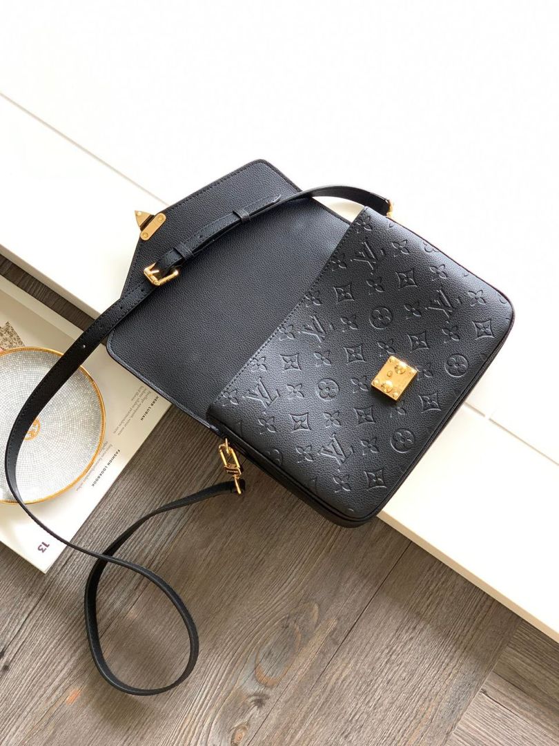 Louis Vuitton Pochette Metis Monogram Empreinte Black For Women,  Shoulder And Crossbody Bags 9.8in/25cm Louis Vuitton M41487