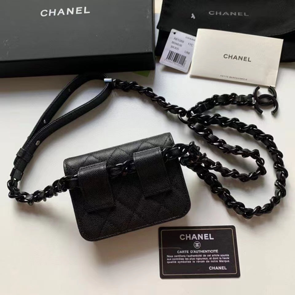 Chanel Classic Flap Bag Black For Women 5.1in/13cm