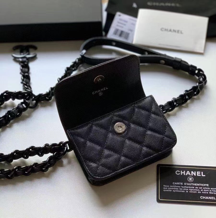 Chanel Classic Flap Bag Black For Women 5.1in/13cm