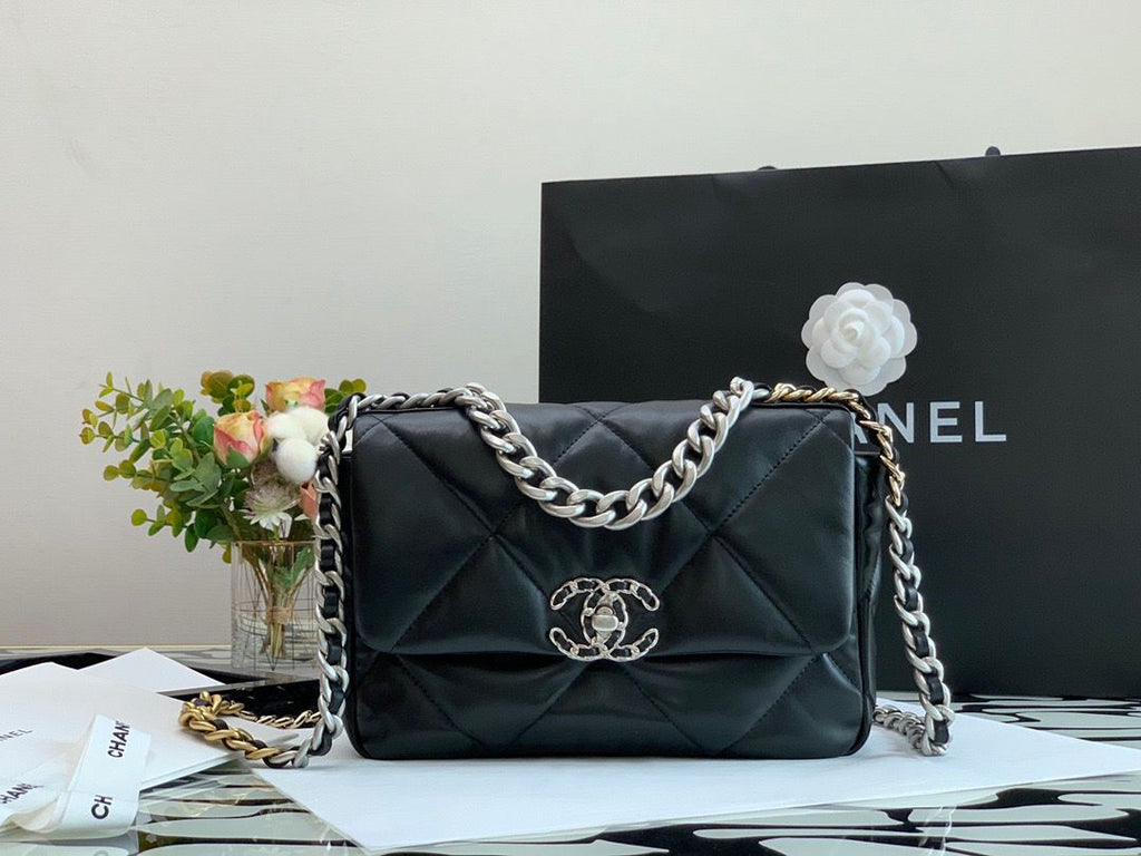 Chanel Classic GlamIap Bag Black For Women 10.2in/26cm