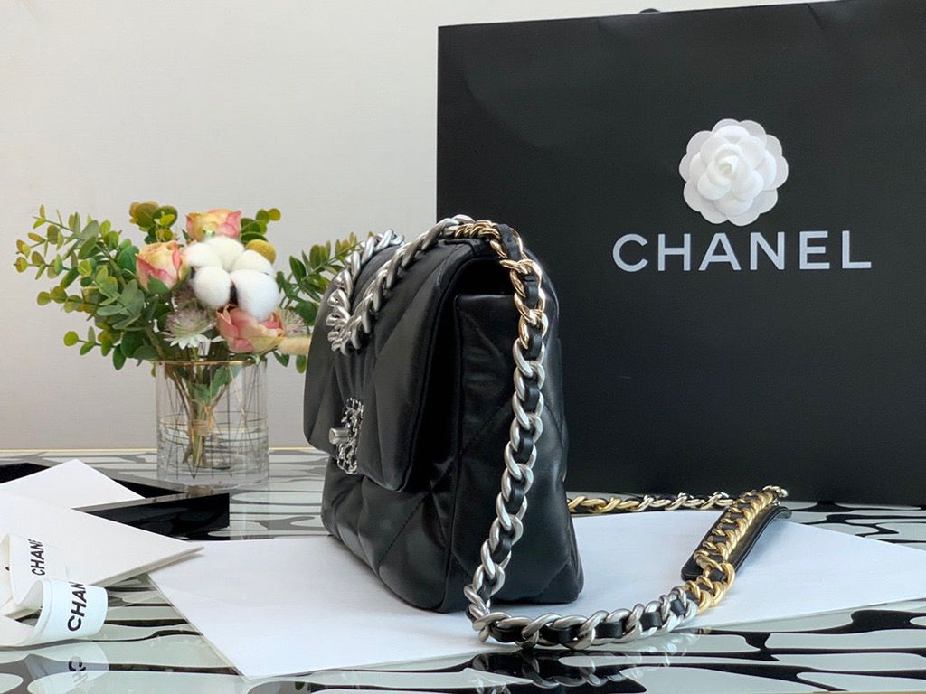 Chanel Classic GlamIap Bag Black For Women 10.2in/26cm