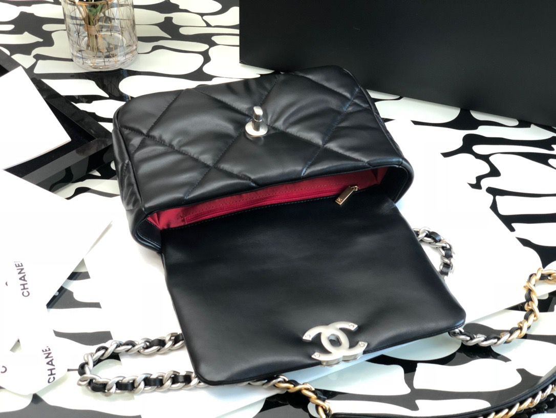 Chanel Classic GlamIap Bag Black For Women 10.2in/26cm