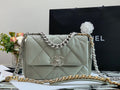 Chanel Classic GlamIap Bag Grey For Women 10.2in/26cm