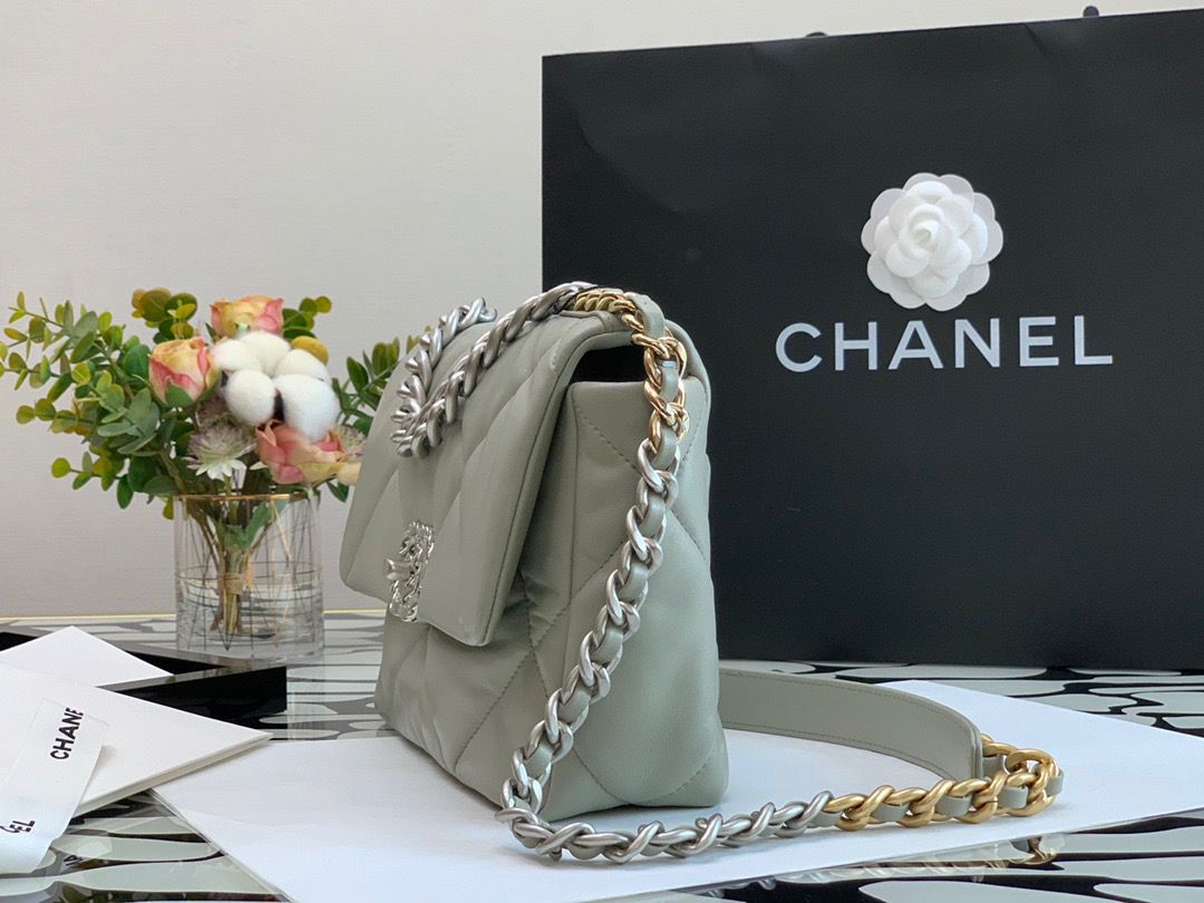 Chanel Classic GlamIap Bag Grey For Women 10.2in/26cm