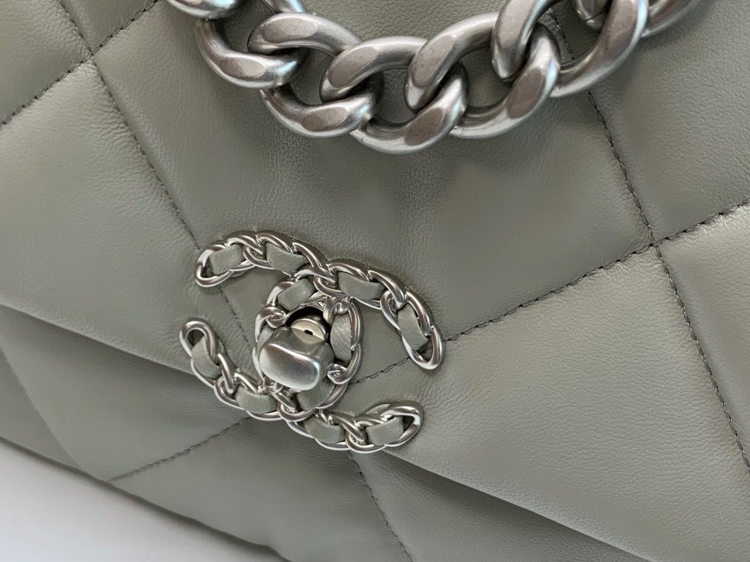 Chanel Classic GlamIap Bag Grey For Women 10.2in/26cm