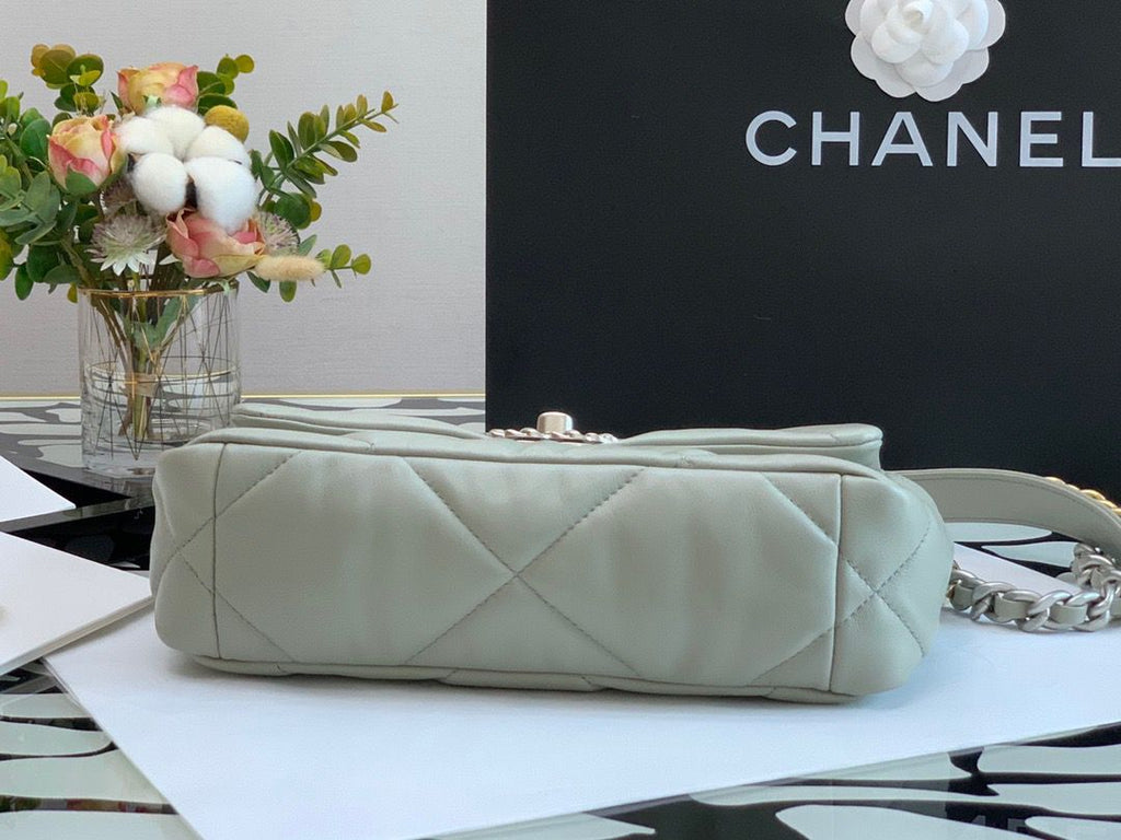 Chanel Classic GlamIap Bag Grey For Women 10.2in/26cm