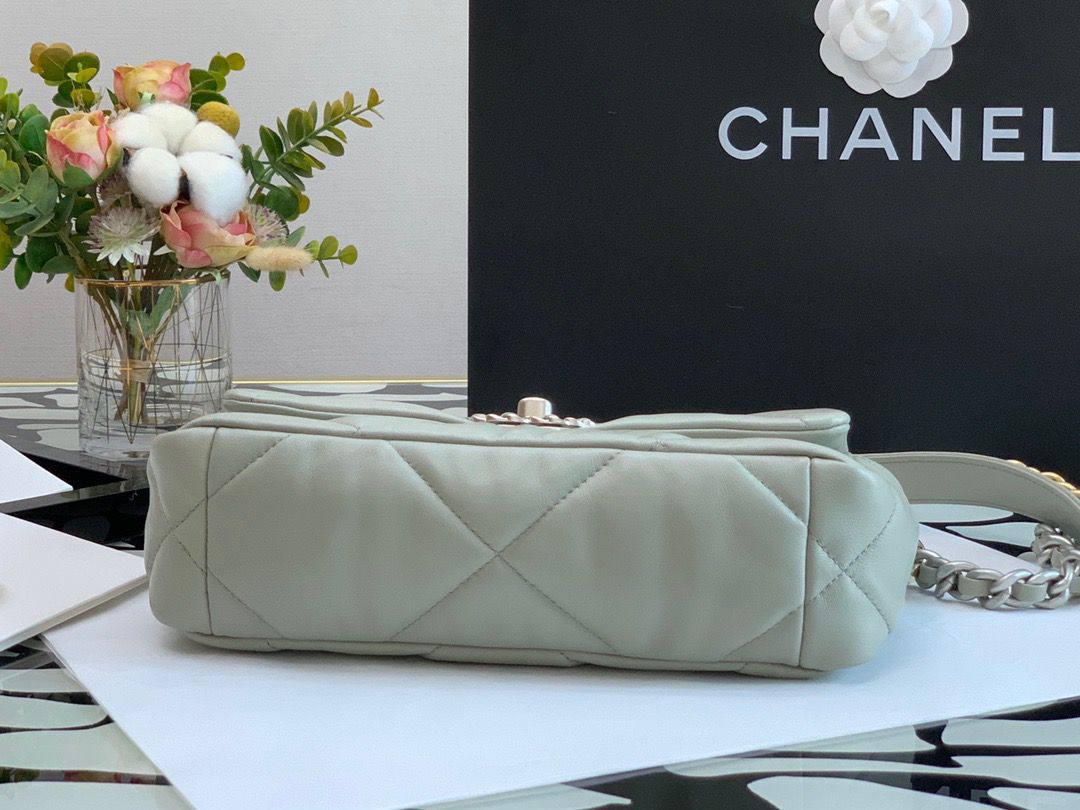 Chanel Classic GlamIap Bag Grey For Women 10.2in/26cm