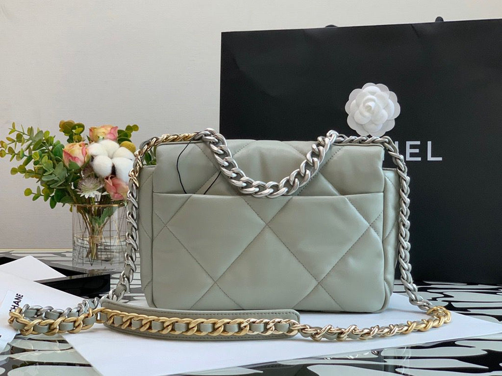 Chanel Classic GlamIap Bag Grey For Women 10.2in/26cm