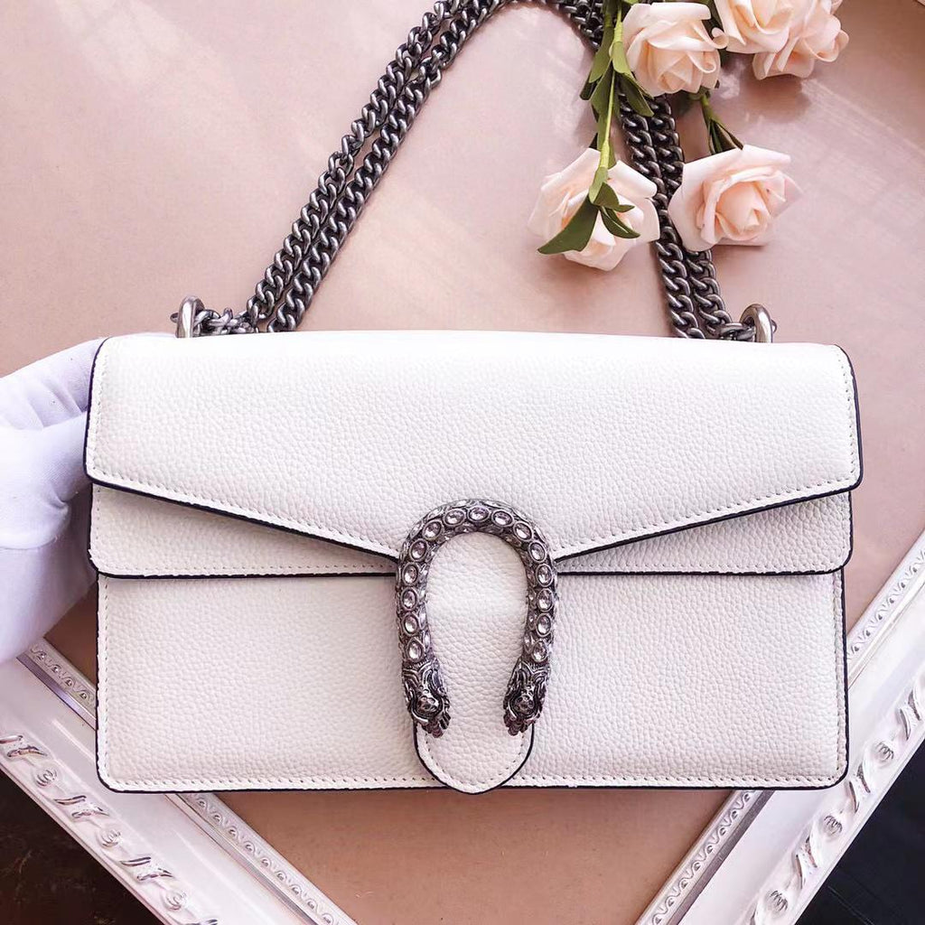 GLAMIonysus Small Shoulder Bag White For Women 11in/28cm 400249 0K7JN 9680