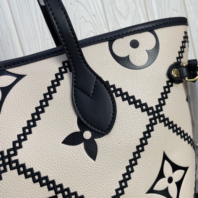 Louis Vuitton Neverfull MM Monogram Empreinte Beige For Women,  Tote Bags 12.2in/31cm Louis Vuitton M46039