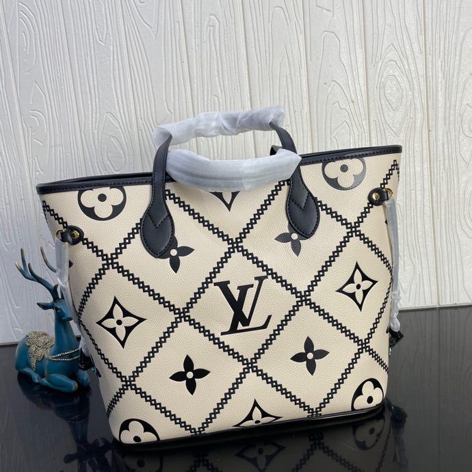 Louis Vuitton Neverfull MM Monogram Empreinte Beige For Women,  Tote Bags 12.2in/31cm Louis Vuitton M46039