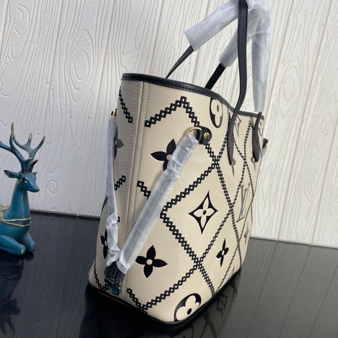 Louis Vuitton Neverfull MM Monogram Empreinte Beige For Women,  Tote Bags 12.2in/31cm Louis Vuitton M46039