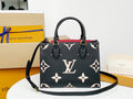 Louis Vuitton OnTheGo PM Tote Bag Monogram Empreinte Black/Beige For Women, WomenÃƒÂ¢Ã¢â€šÂ¬Ã¢â€žÂ¢s Handbags, Shoulder And Crossbody Bags 9.8in/25cm Louis Vuitton M45659