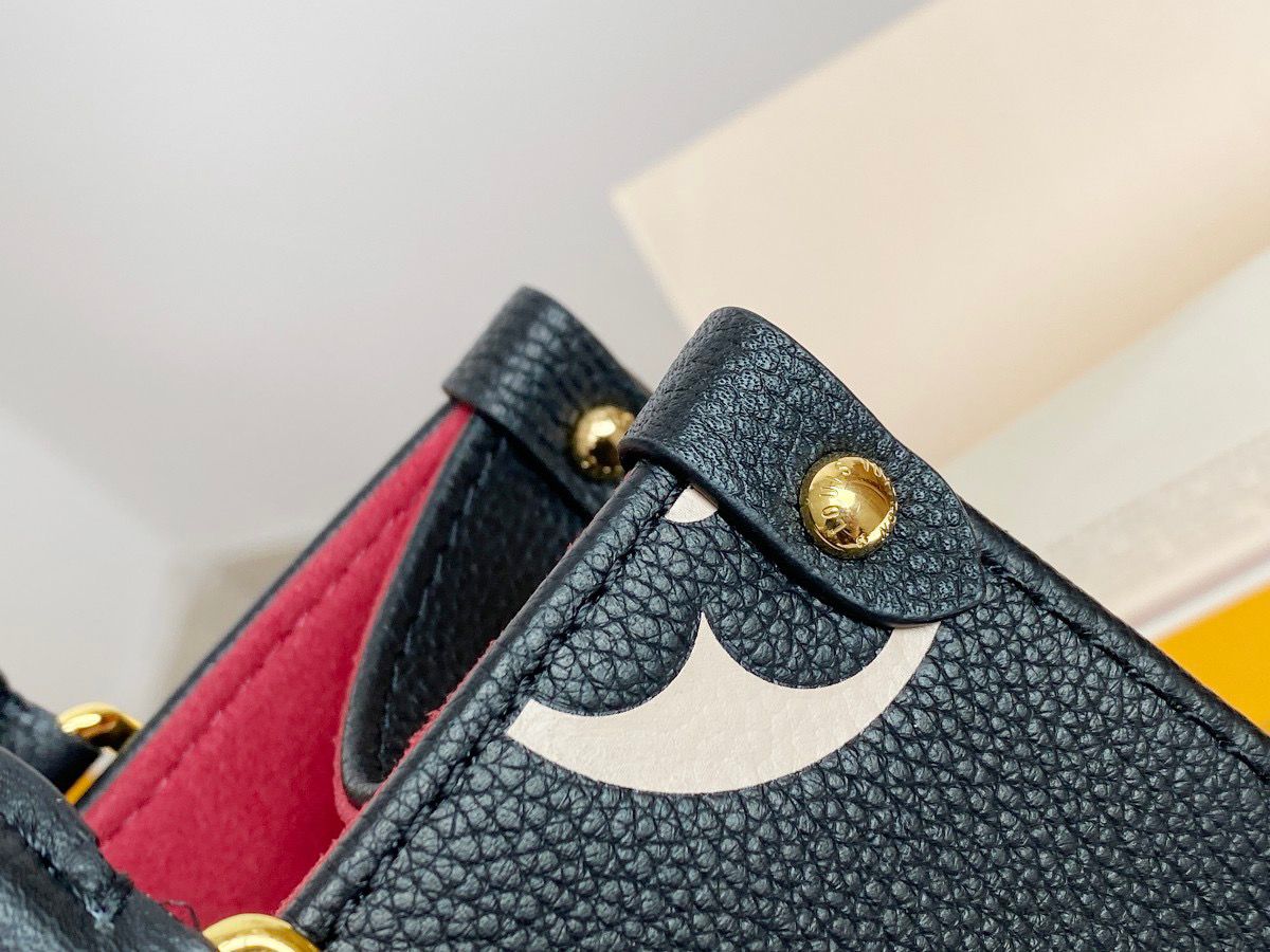Louis Vuitton OnTheGo PM Tote Bag Monogram Empreinte Black/Beige For Women, WomenÃƒÂ¢Ã¢â€šÂ¬Ã¢â€žÂ¢s Handbags, Shoulder And Crossbody Bags 9.8in/25cm Louis Vuitton M45659
