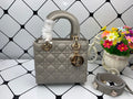 Dior Small Lady Bag Gold Toned Hardware, Dark Grey, For Women Women’s Handbags, Crossbody Bags, 20cm CD