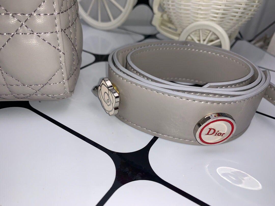 Dior Small Lady Bag Gold Toned Hardware, Dark Grey, For Women Women’s Handbags, Crossbody Bags, 20cm CD