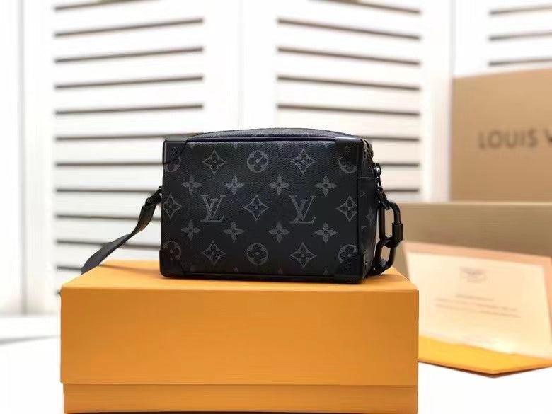 Louis Vuitton Mini Soft Trunk Monogram Eclipse Canvas By Virgil Abloh For Men, Bags, Shoulder And Crossbody Bags 7.3in/18.5cm Louis Vuitton M44735
