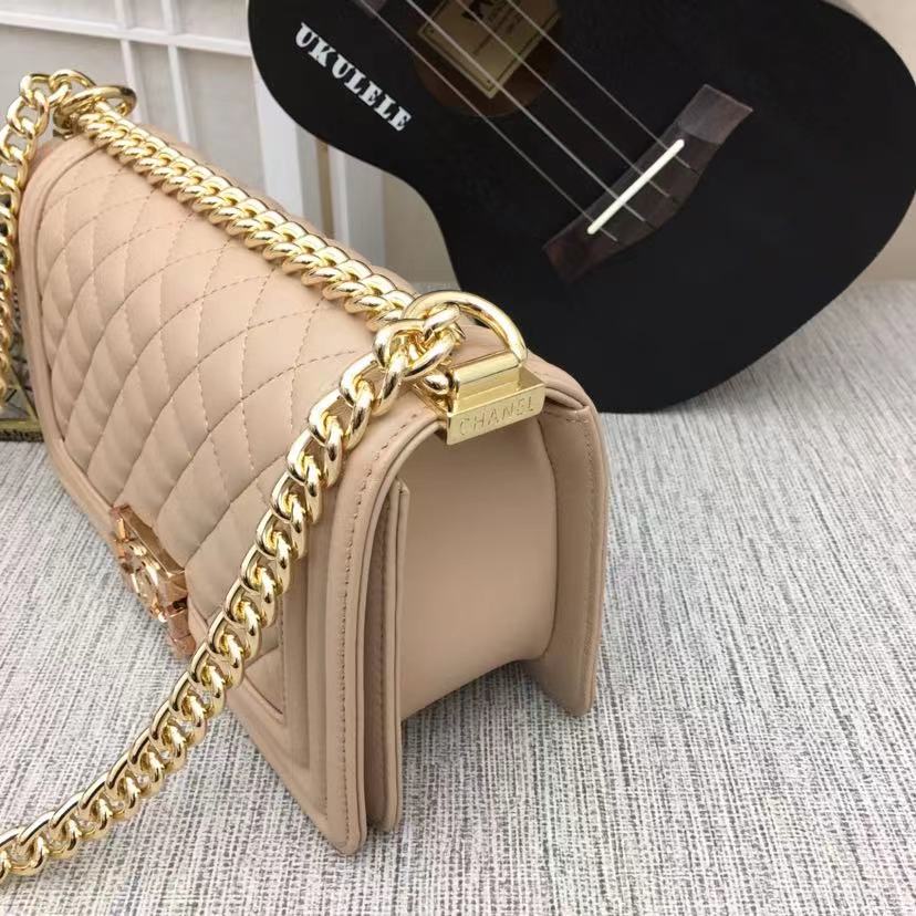 ChanelMeGLAMIum Classic Handbag Yellowish Brown For Women HandBag, Shoulder And Crossbody Bags 9.8in/25cm A67086