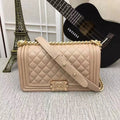 ChanelMeGLAMIum Classic Handbag Yellowish Brown For Women HandBag, Shoulder And Crossbody Bags 9.8in/25cm A67086