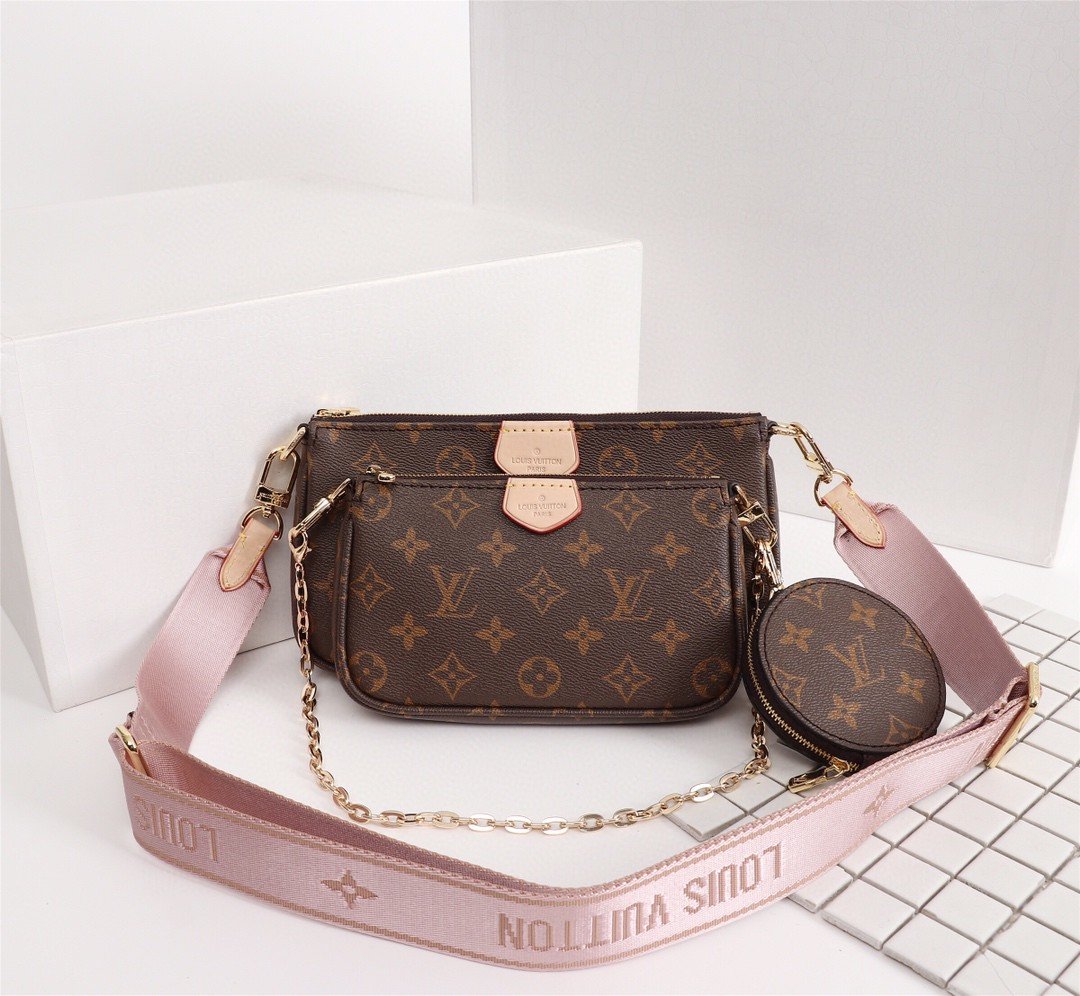 Louis Vuitton Multi Pochette AcGLAMIssoires Monogram Canvas Pink For Women,  Shoulder And Crossbody Bags 9.4in/24cm Louis Vuitton M44840