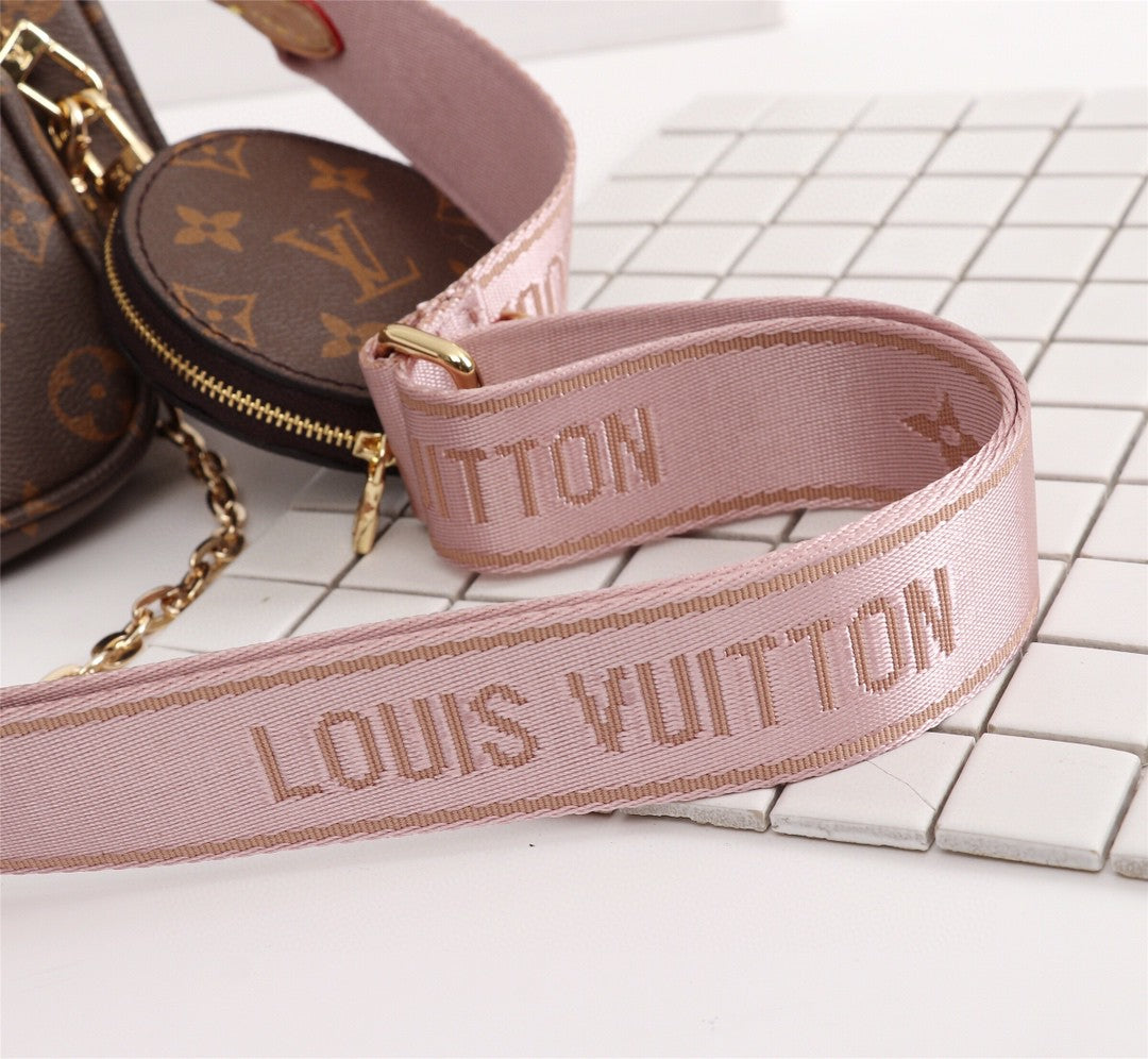 Louis Vuitton Multi Pochette AcGLAMIssoires Monogram Canvas Pink For Women,  Shoulder And Crossbody Bags 9.4in/24cm Louis Vuitton M44840