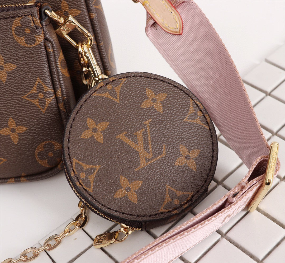 Louis Vuitton Multi Pochette AcGLAMIssoires Monogram Canvas Pink For Women,  Shoulder And Crossbody Bags 9.4in/24cm Louis Vuitton M44840