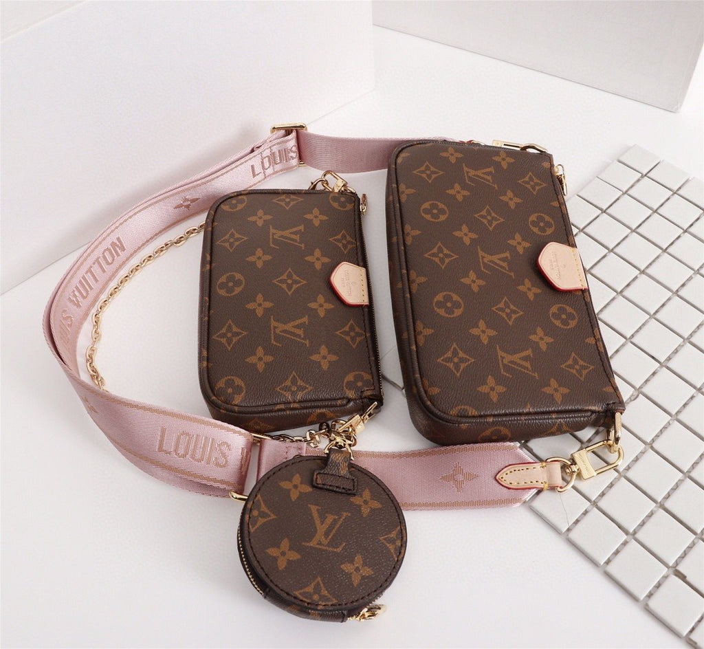 Louis Vuitton Multi Pochette AcGLAMIssoires Monogram Canvas Pink For Women,  Shoulder And Crossbody Bags 9.4in/24cm Louis Vuitton M44840