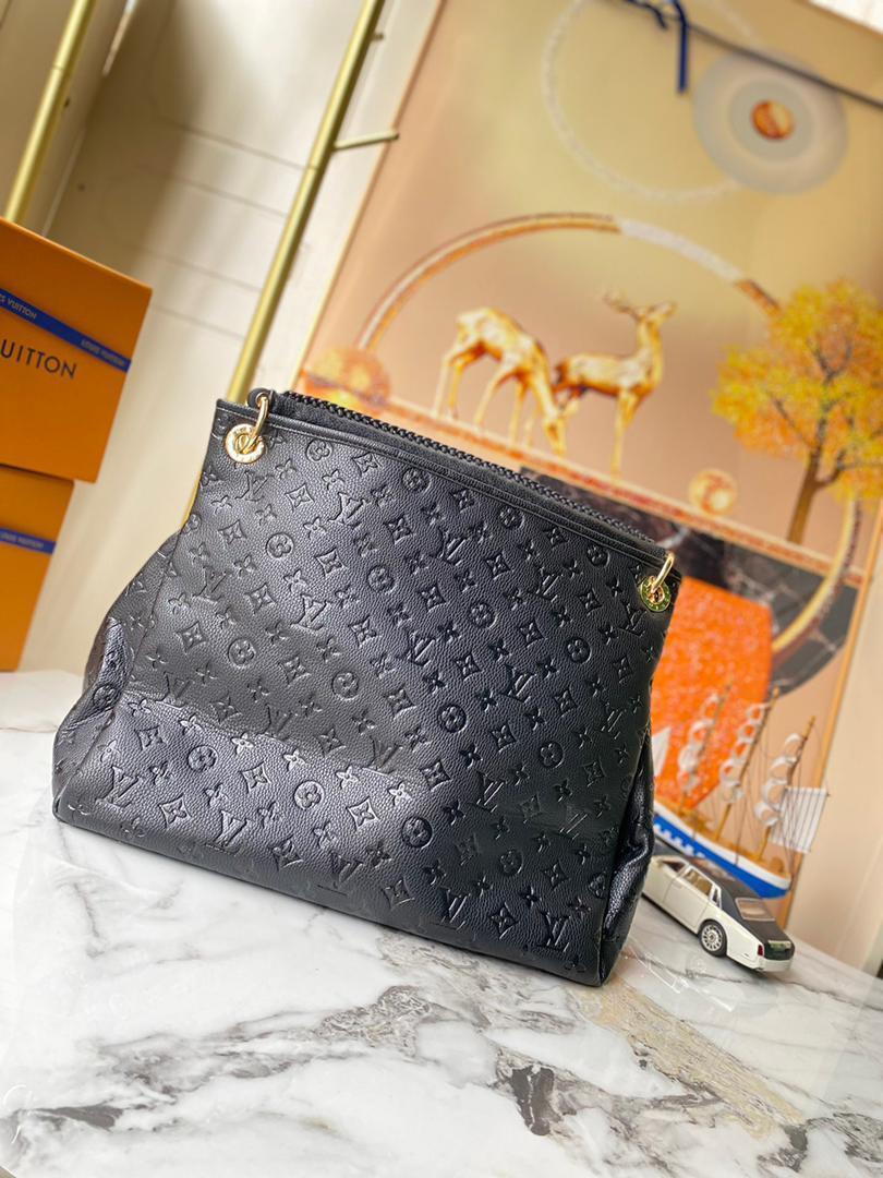 Louis Vuitton Artsy MM Monogram Empreinte Black For Women,  Shoulder Bags 16.1in/41cm Louis Vuitton M41066