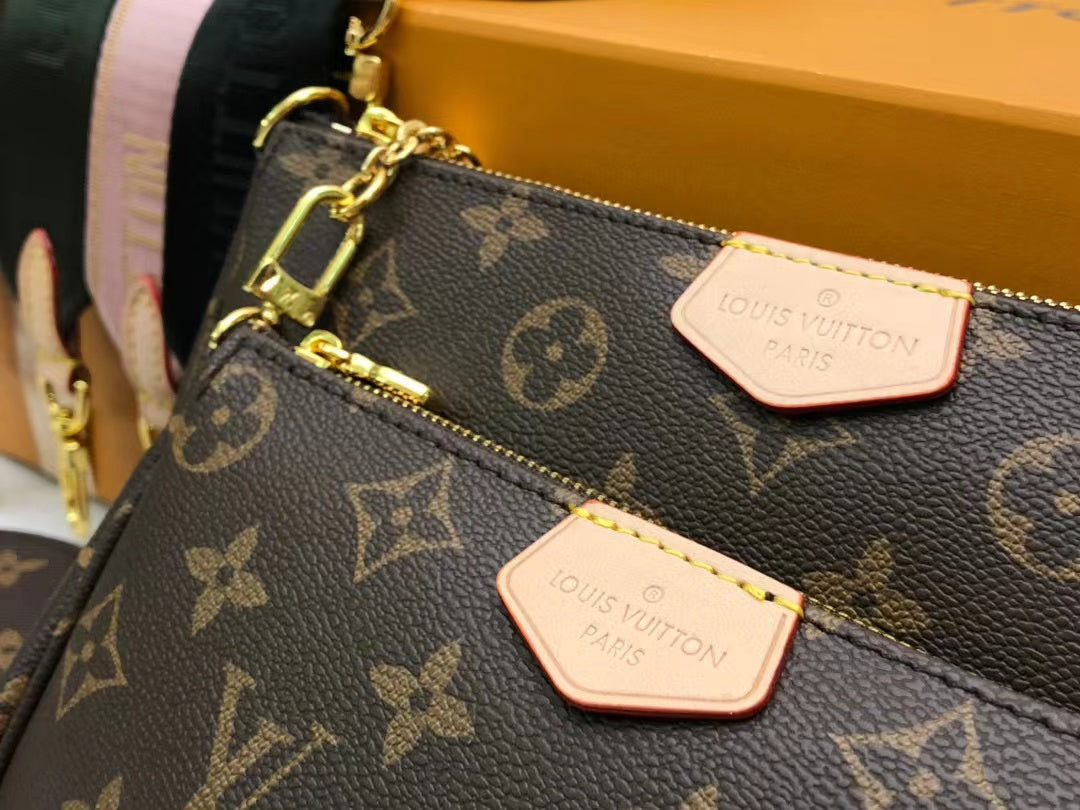 Louis Vuitton Multi Pochette AcGLAMIssoires Monogram Canvas Khaki For Women,  Shoulder And Crossbody Bags 9.4in/24cm Louis Vuitton M44813