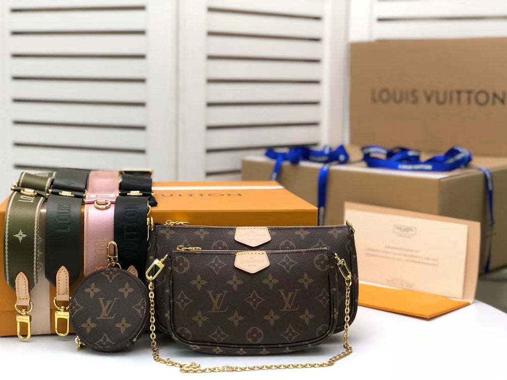 Louis Vuitton Multi Pochette AcGLAMIssoires Monogram Canvas Khaki For Women,  Shoulder And Crossbody Bags 9.4in/24cm Louis Vuitton M44813