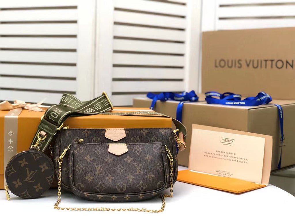 Louis Vuitton Multi Pochette AcGLAMIssoires Monogram Canvas Khaki For Women,  Shoulder And Crossbody Bags 9.4in/24cm Louis Vuitton M44813