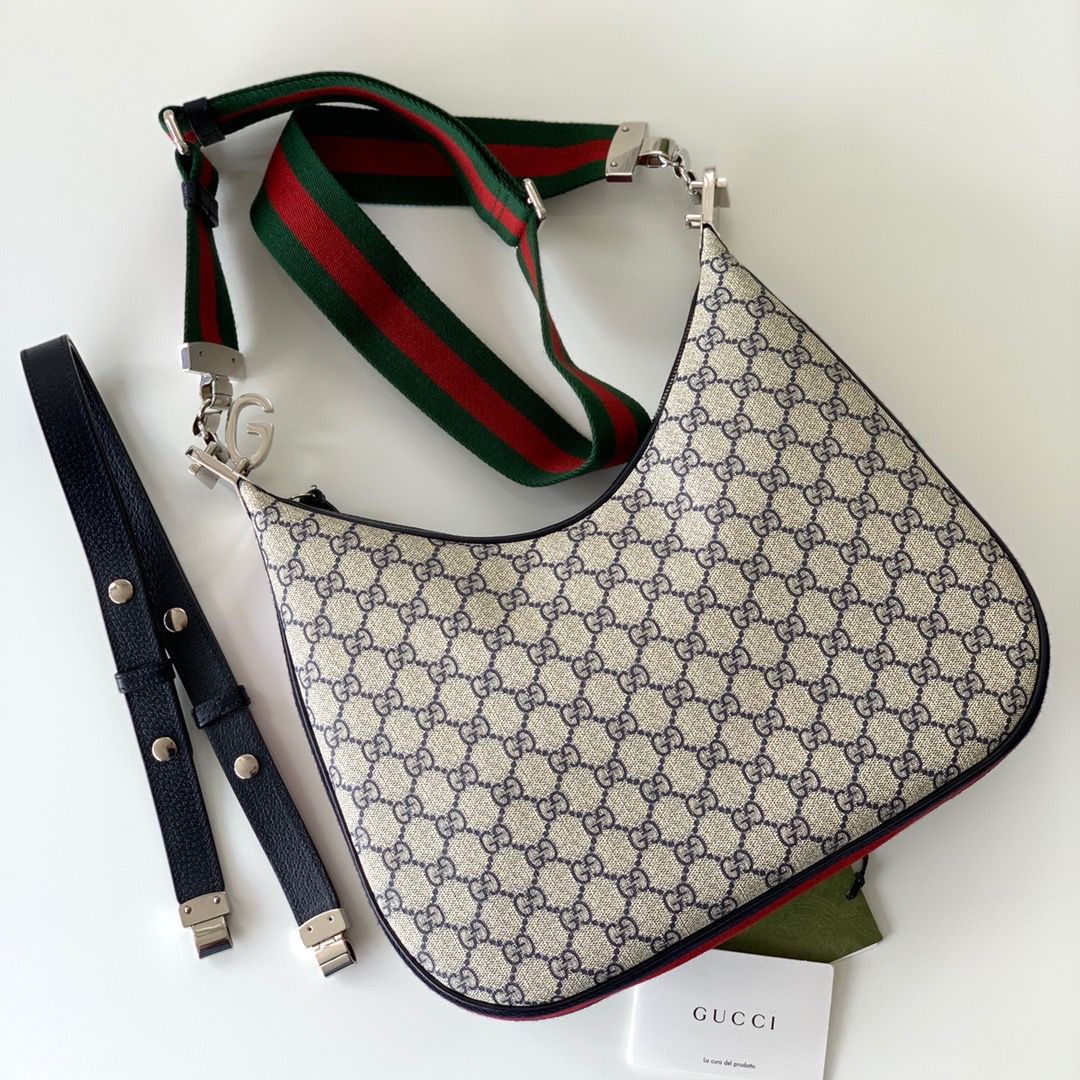 Attache Small Shoulder Bag 9in/23cm Beige For Women 699409 96GRN 4082
