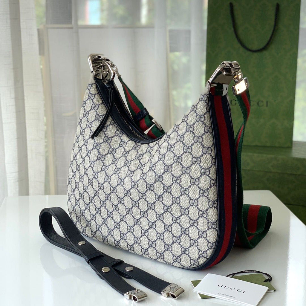 Gucci Attache Small Shoulder Bag 9in/23cm Beige For Women Gucci 699409 96GRN 4082