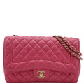 Chanel Mademoiselle Chic Flap Medium Leather Shoulder Bag Pink