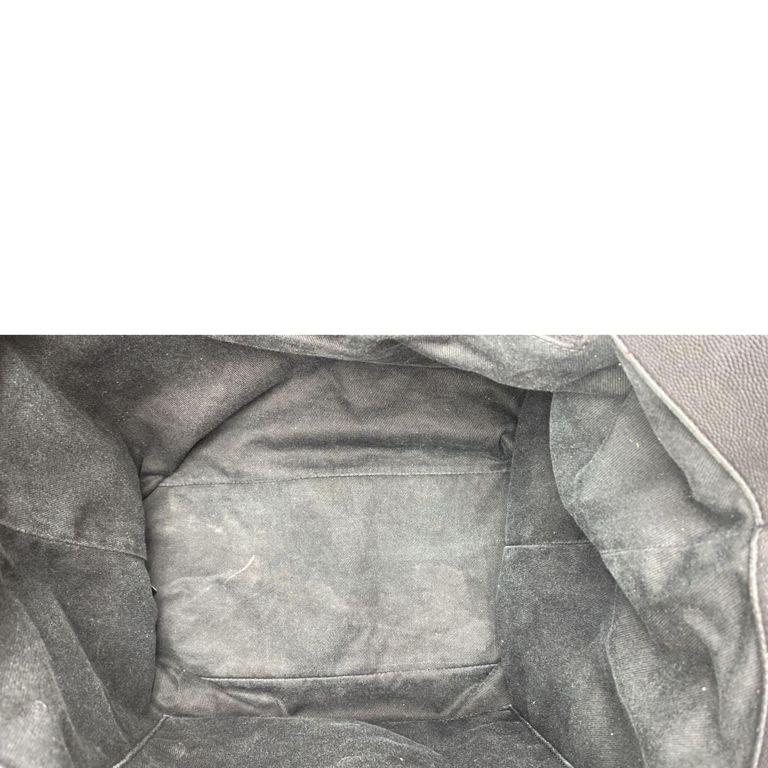 Chanel Coco Eyelets Large Leather Shopping Tote Shoulder  Black