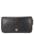 Chanel Sevruga Leather Zip Around Wallet Black