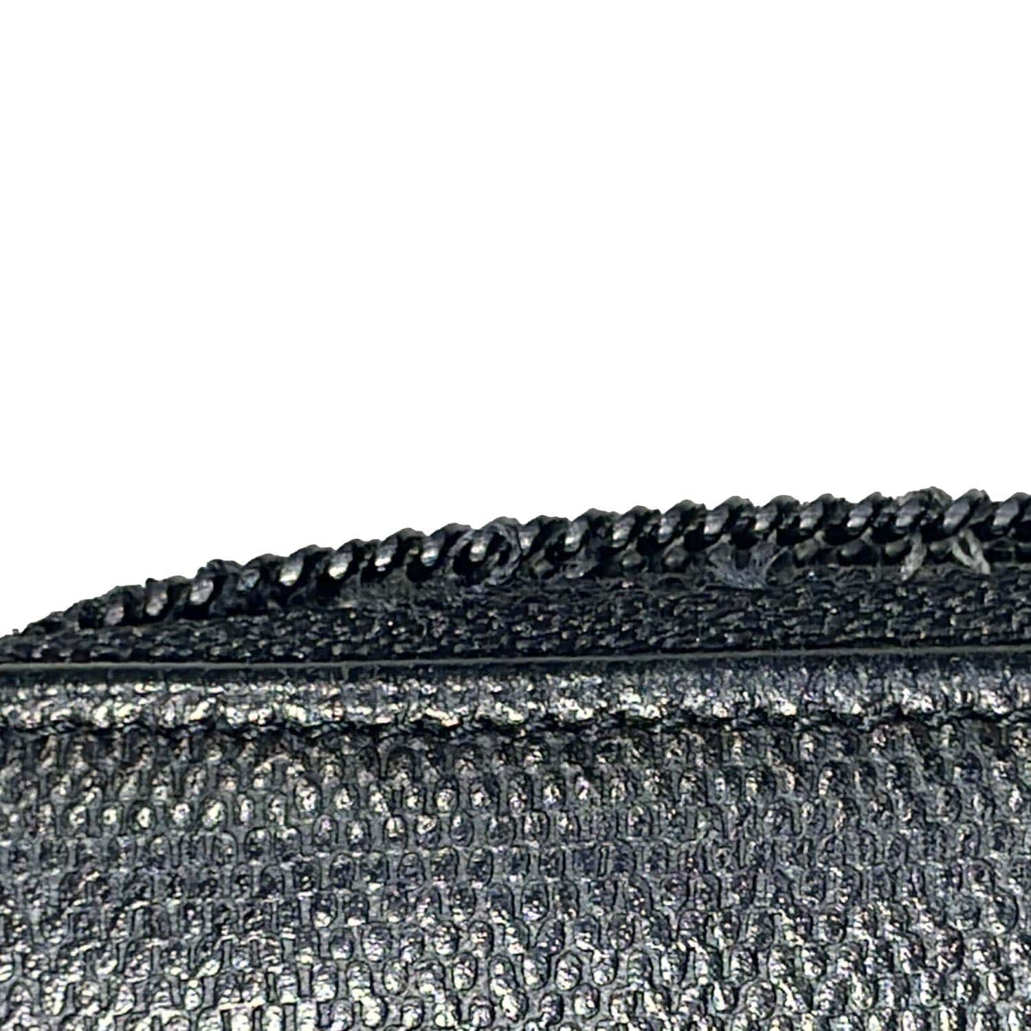 Chanel Sevruga Leather Zip Around Wallet Black