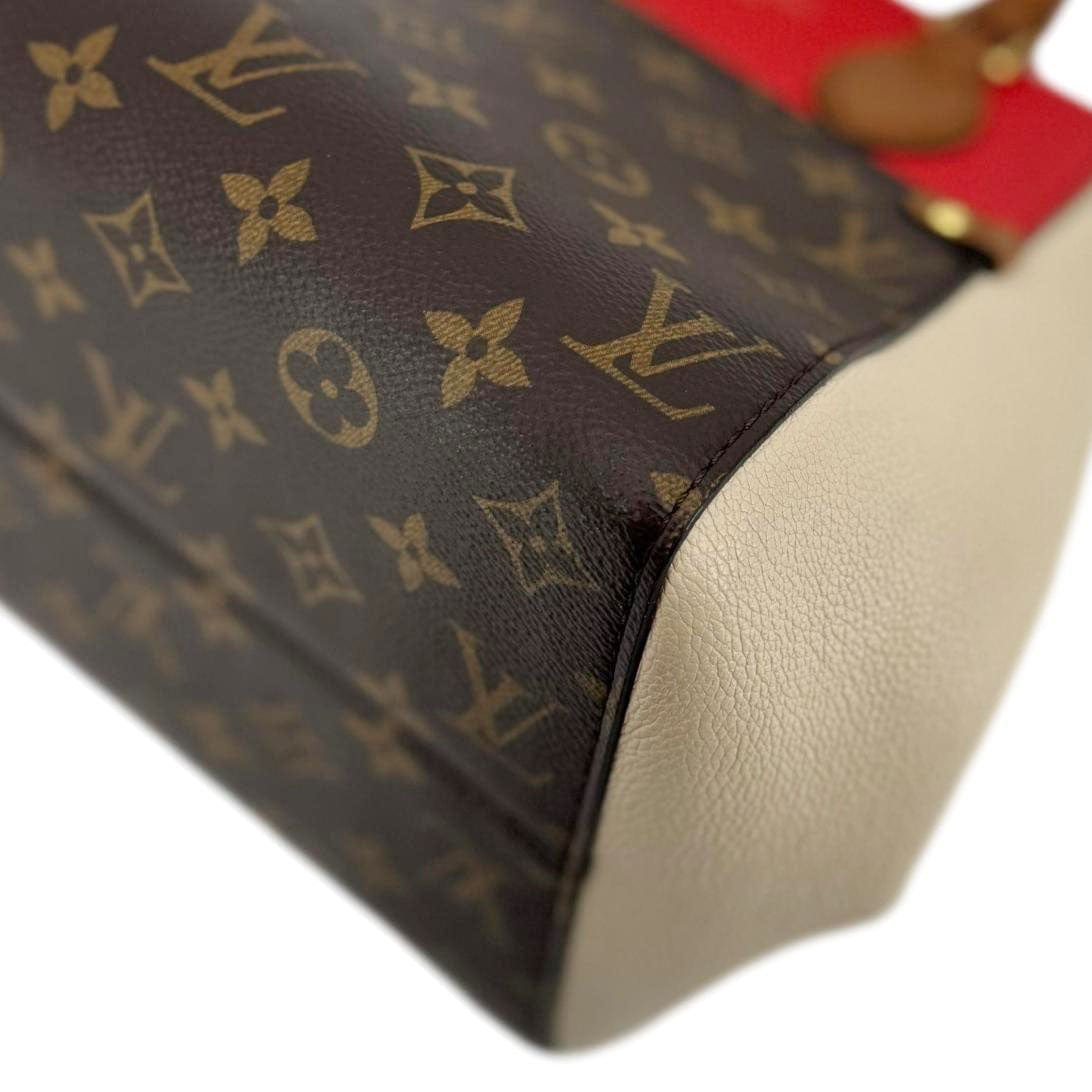 LOUIS VUITTON Fold Monogram Canvas Tote Bag Red