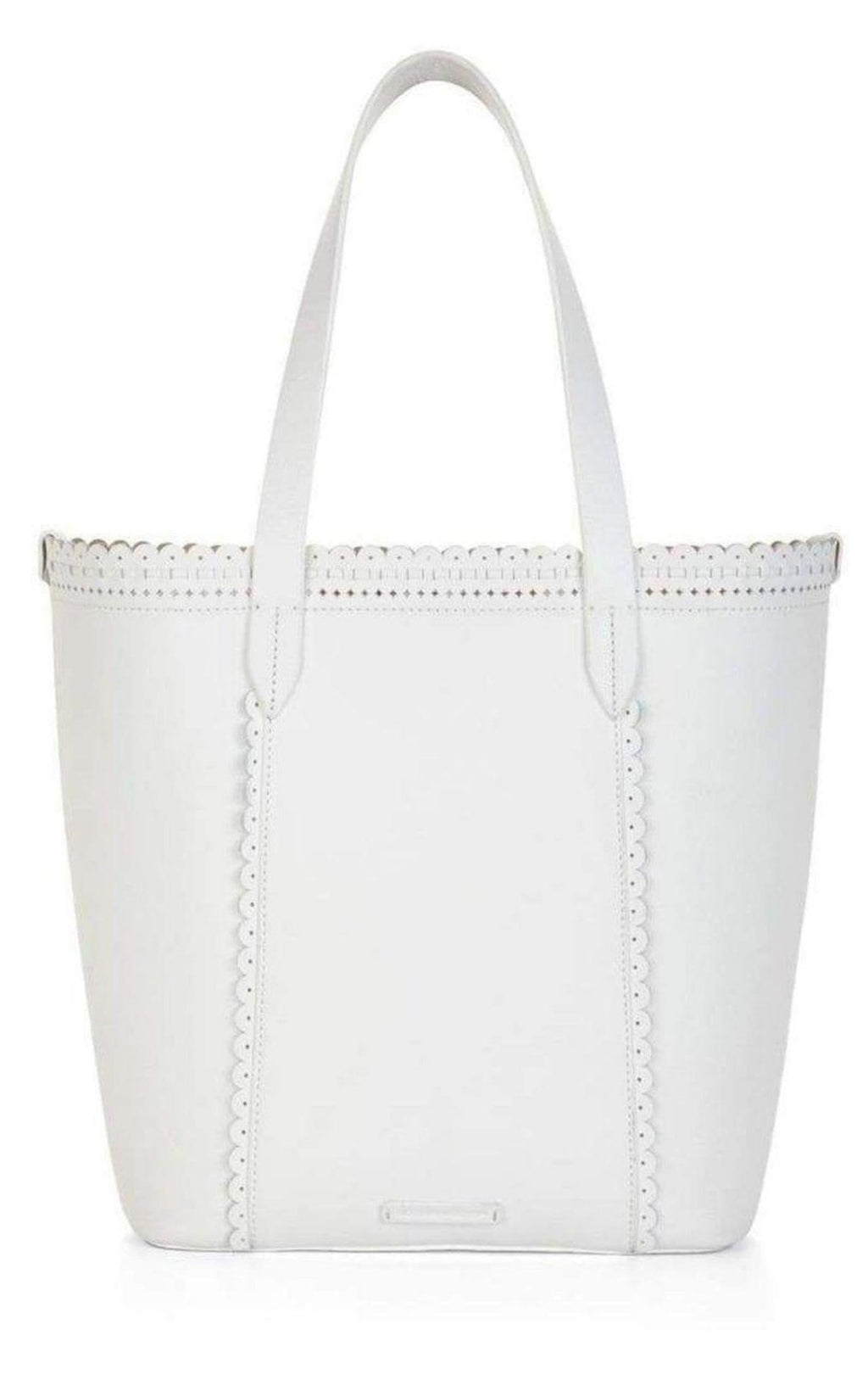 White Leather Tote Bag