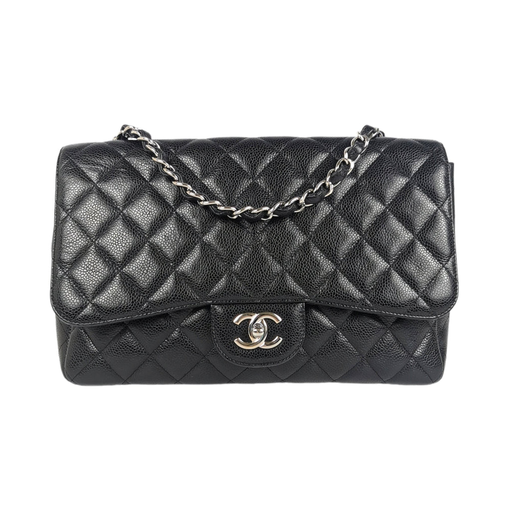 Chanel Classic Single Flap Black Caviar SiLouis Vuittoner